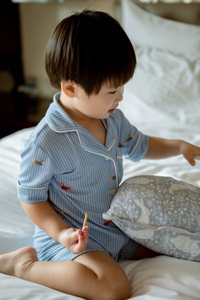 Classic PJ Lounge Set (2-piece) - Pinstripe Blue