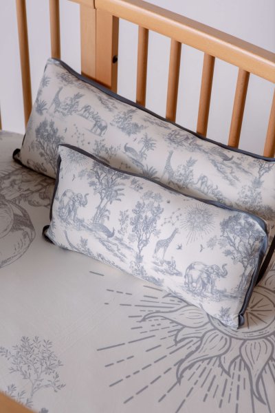 savanna animal toile bamboo pillow for babies, children and adults