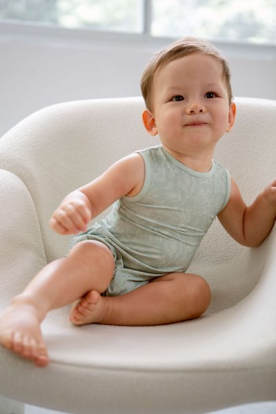Cloud Bubble Romper - Evergreen (Sage)