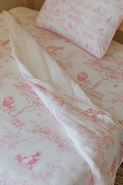 Luxe Bamboo Quilted Blanket - Wild Toile (Pink)