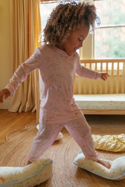 Long Sleeve T-Shirt and Pants Pyjamas Set – Chinoiserie (Pink)