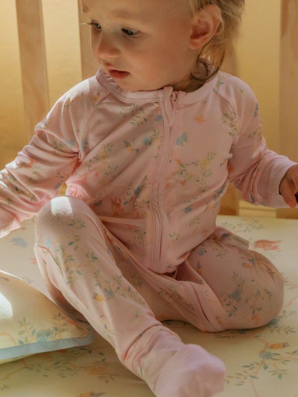 Zip Sleepsuit - Chinoiserie (Pink)