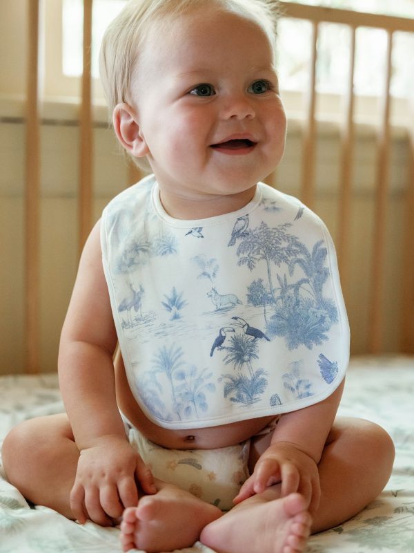 Reversible Drool Bib - Birdsong (Porcelain)