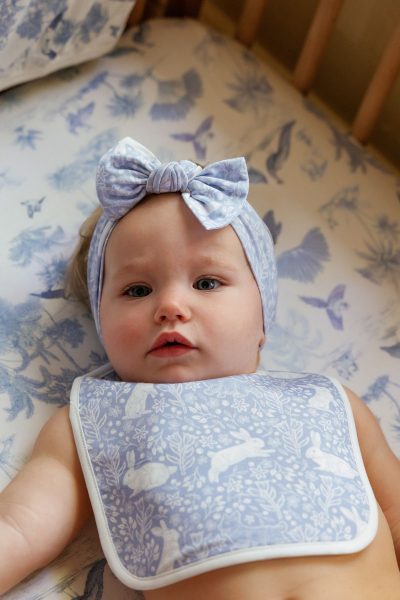 Soft Ribbon Headband - Rabbits Rendezvous (Dusty Blue)