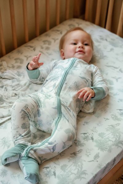 Zip Sleepsuit - Birdsong (Sage)