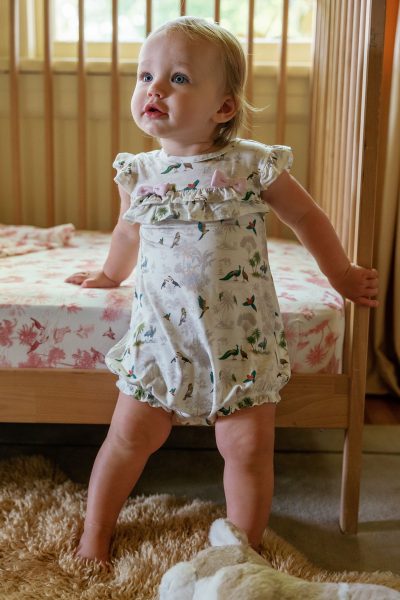 Double Bow Flutter Romper – Birdsong (Paradise)