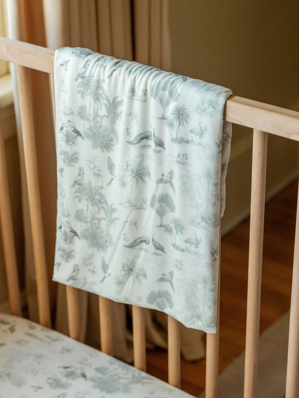 Luxe Bamboo Blanket - Birdsong (Sage)