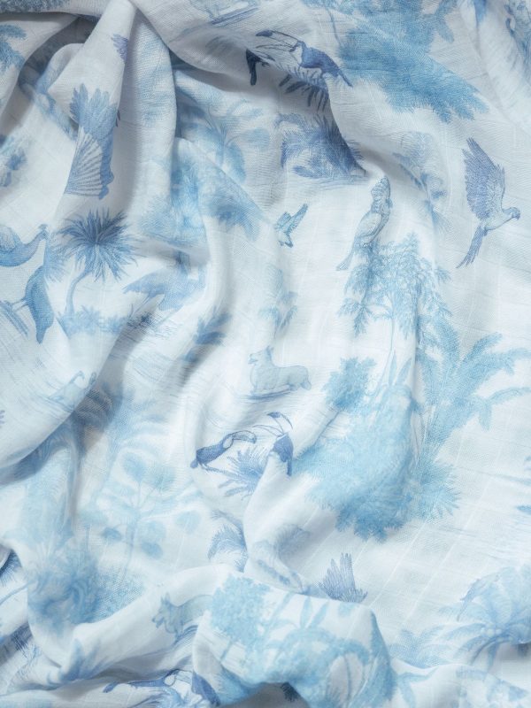 Soft Bamboo Swaddle (Birdsong Porcelain)