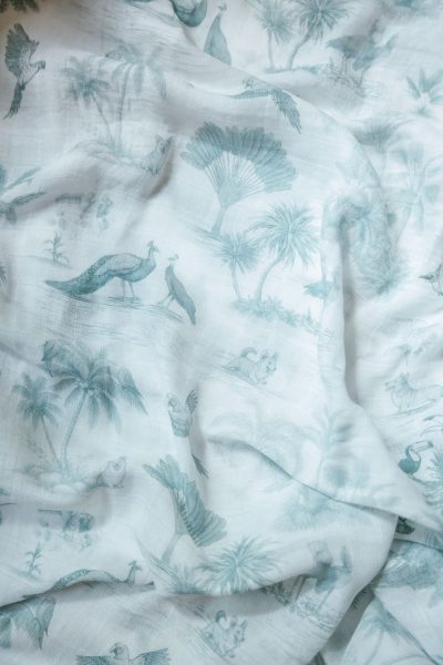 Soft Bamboo Swaddle (Birdsong Sage)