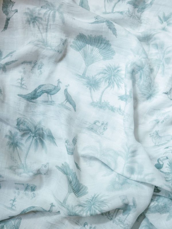 Soft Bamboo Swaddle (Birdsong Sage)